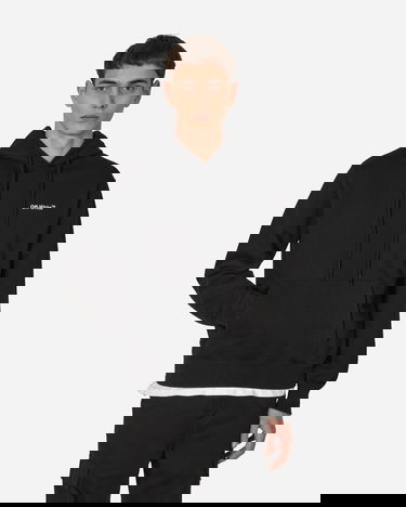 Mikina Off-White Logo Slim Hooded Sweatshirt Black Čierna | OMBB097C99FLE007 1001, 0