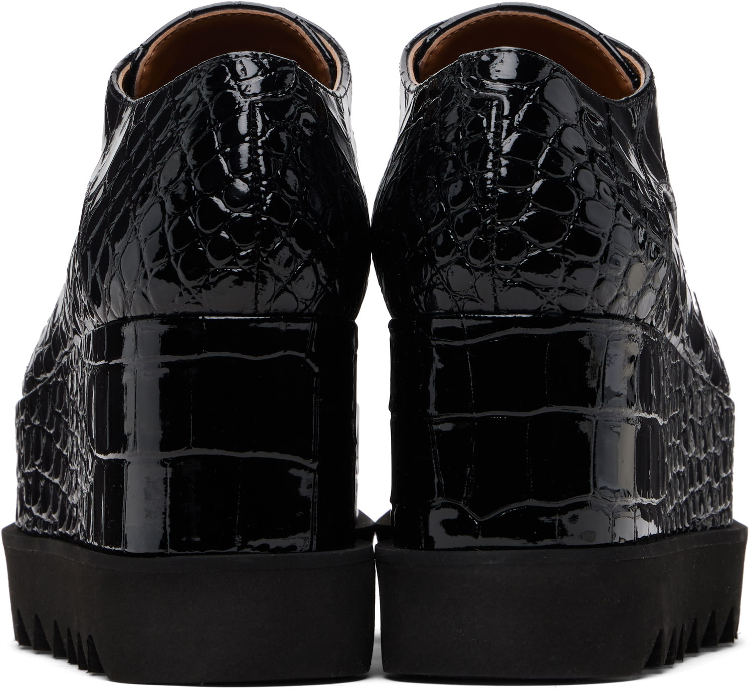 Tenisky a topánky Stella McCartney Limited-Edition Elyse Crocodile Platform Derbys Čierna | 810479APAEL0, 1