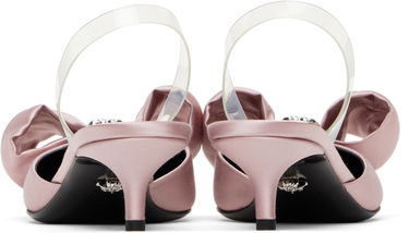 Tenisky a topánky Versace Satin Slingback Heels With Bow Detail Ružová | 1015424_1A08415_1PT2P, 1
