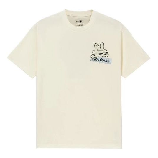 Tričko Li-Ning Li-Ning x OG_SLICK Crossover SS22 Graffiti Cartoon T-Shirt Béžová | AHSS057-1, 0