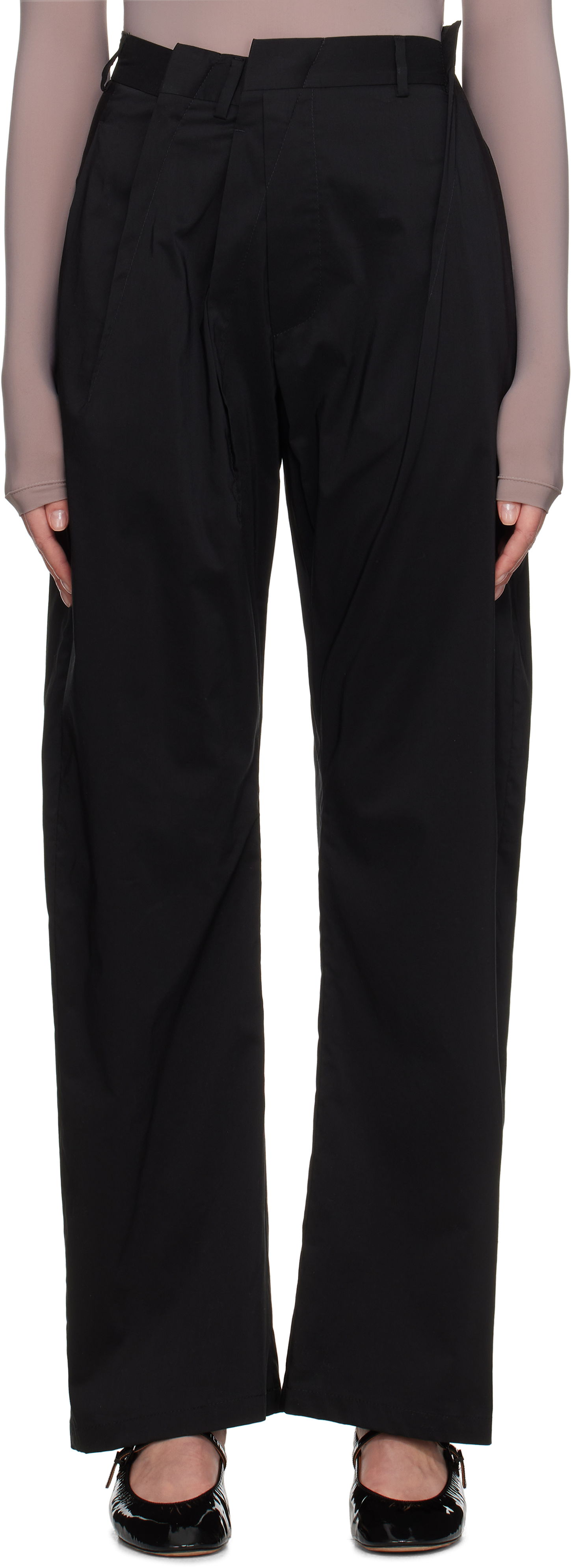 Nohavice Maison Margiela MM6 Maison Margiela Shirting Darting Trousers Čierna | S52KA0530 M35043, 0