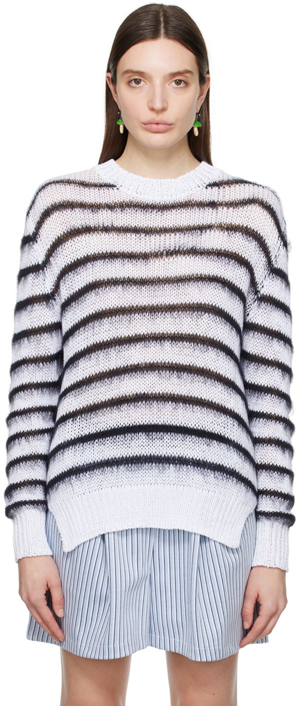 Sveter Marni Striped Sweater Fialová | GCMD0511Q0 UFCB21, 0