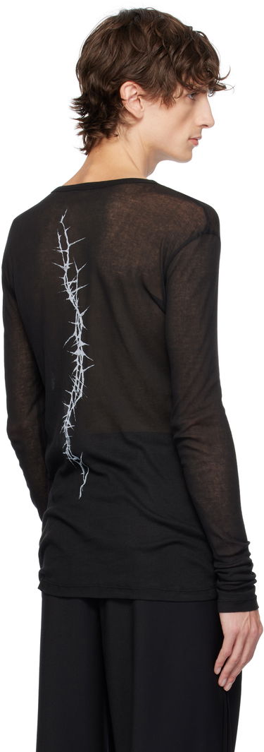 Sveter Ann Demeulemeester Ann Demeulemeester Greg Long Sleeve T-Shirt Čierna | 2402-M-JTS12-35-FA434-099, 2