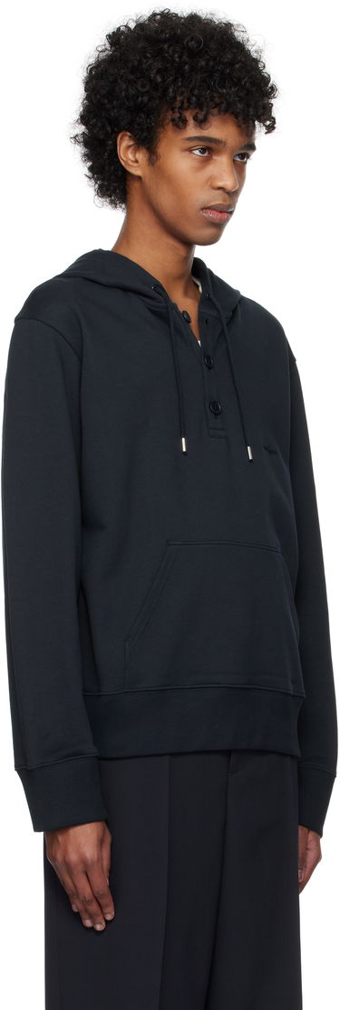 Mikina Courrèges Courrèges Buttoned Hoodie Čierna | 125JHO037JS0120, 1