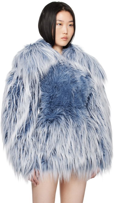 Kabáty Diesel Faux-Fur Jacket Modrá | A16453 0KNAB, 1