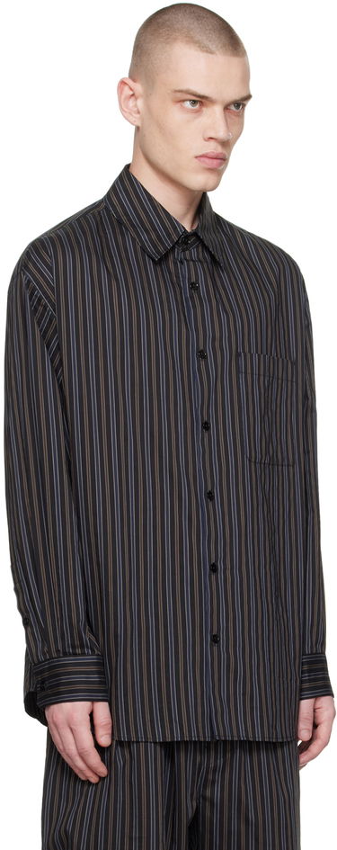 Košeľa LEMAIRE Lemaire Striped Regular Shirt Čierna | SH1095 LF1247, 1