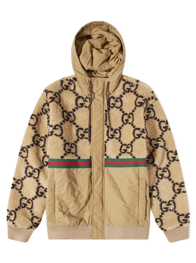 Jumbo GG Fleece Panel Hooded Jacket
