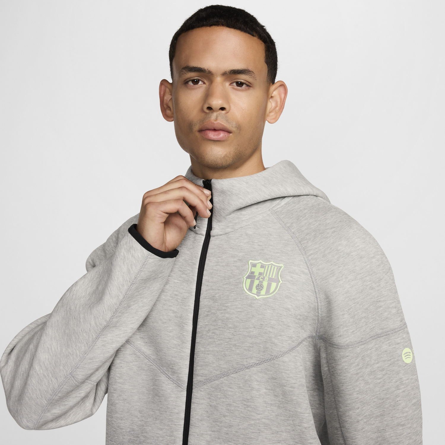 Mikina Nike Football FC Barcelona Tech Šedá | HQ3842-063, 1