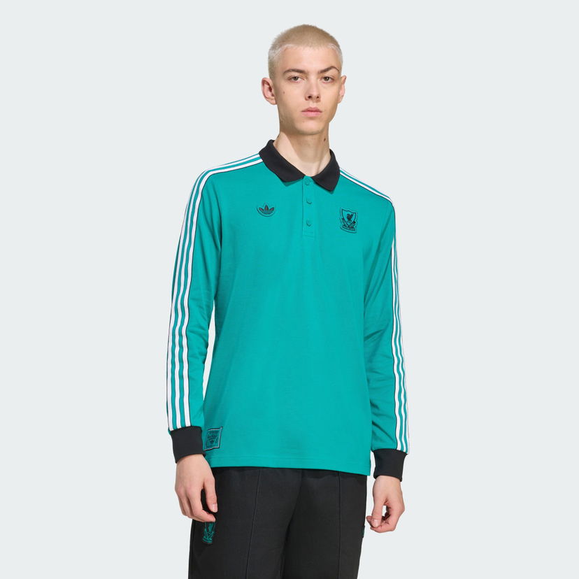 Polo tričko adidas Performance Liverpool FC Terrace Icons Tyrkysová | JW5471