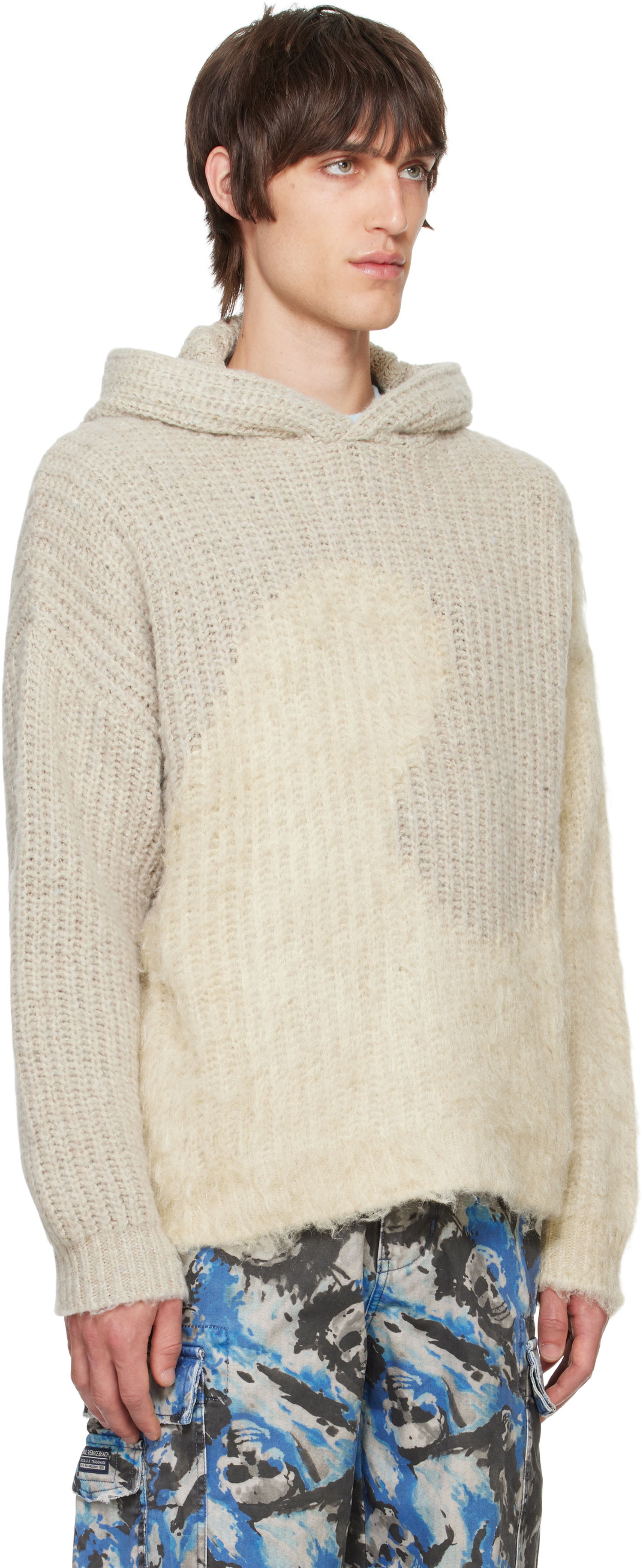 Mikina ERL Silk Swirl Hoodie Béžová | ERL09N019, 1