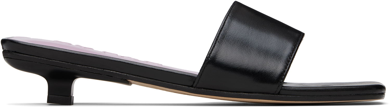 Starostlivosť o obuv BY FAR BY FAR Ceni Creased Leather Heeled Sandals Čierna | MWFHO014LL002BK001PL, 0