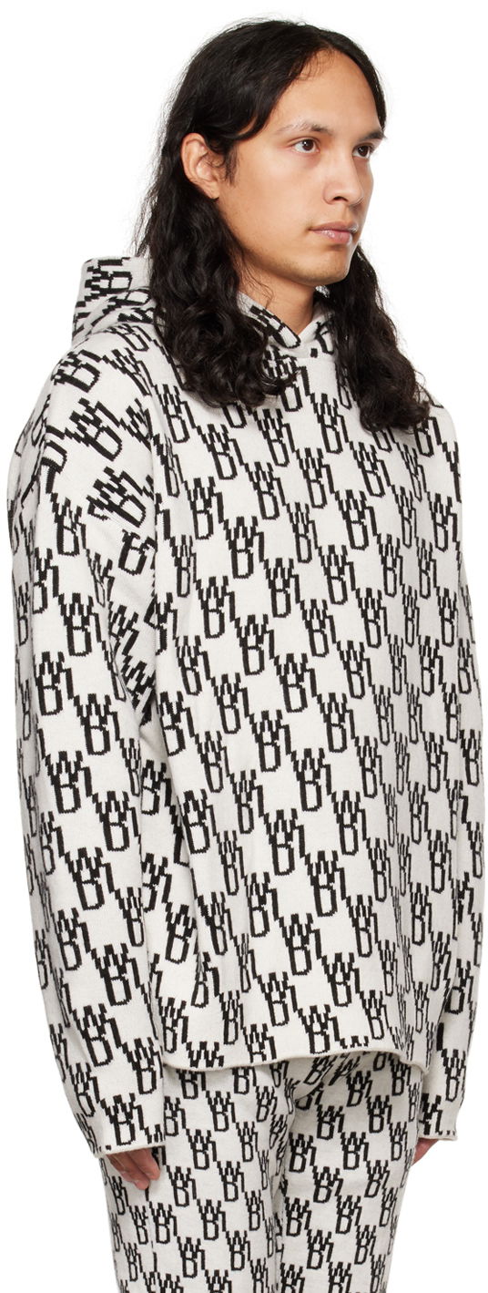Sveter We11done We11done Graphic Print Hoodie Biela | WD-KT3-22-628-U-IV, 1
