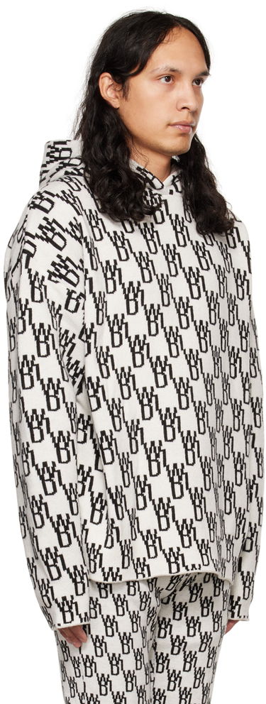 Sveter We11done We11done Graphic Print Hoodie Biela | WD-KT3-22-628-U-IV, 1