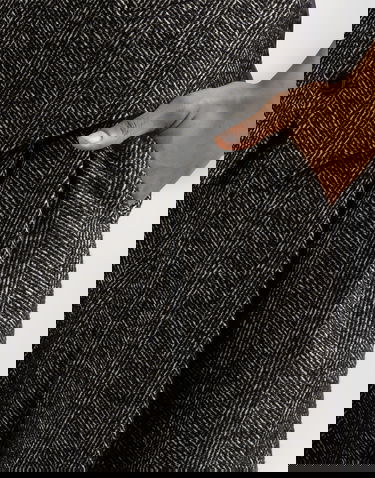 Nohavice Dolce & Gabbana Dolce & Gabbana Chevron Wool Trousers Šedá | GP168TFCBAJS8030, 3