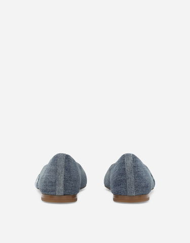 Tenisky a topánky Dolce & Gabbana Dolce & Gabbana Patchwork Denim Embellished Ballet Flats (24-38) Modrá | D10510AR1428C609, 2