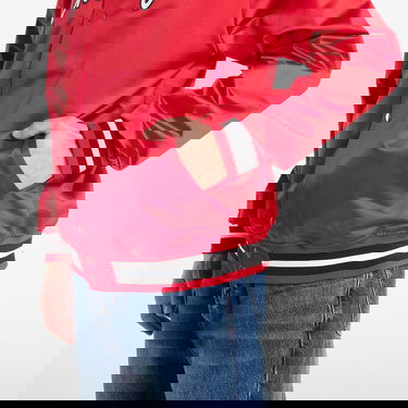 Bomber bunda Mitchell & Ness NBA Lightweight Satin Vintage Logo Jacket Bulls Červená | SJKT6296-CBUYYPPPSCAR, 2