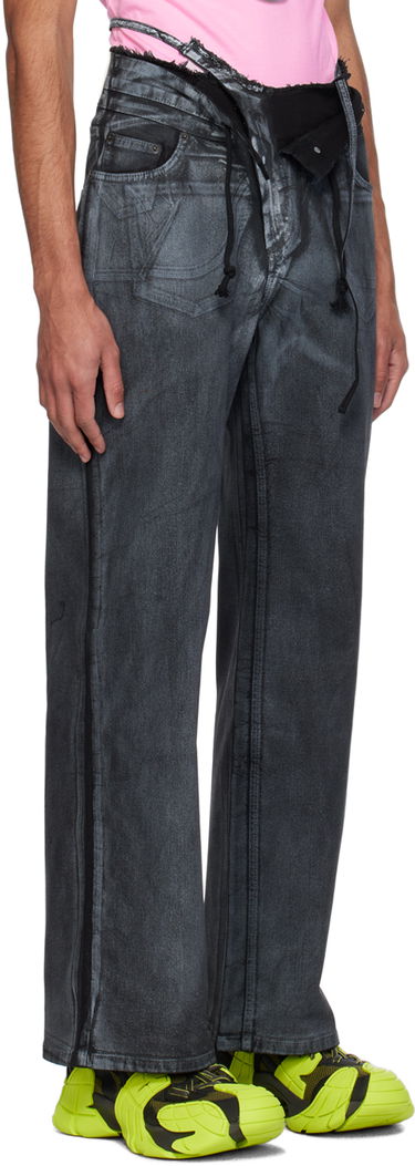 Džínsy Ottolinger Ottolinger Double Fold Jeans Čierna | 1702812, 1