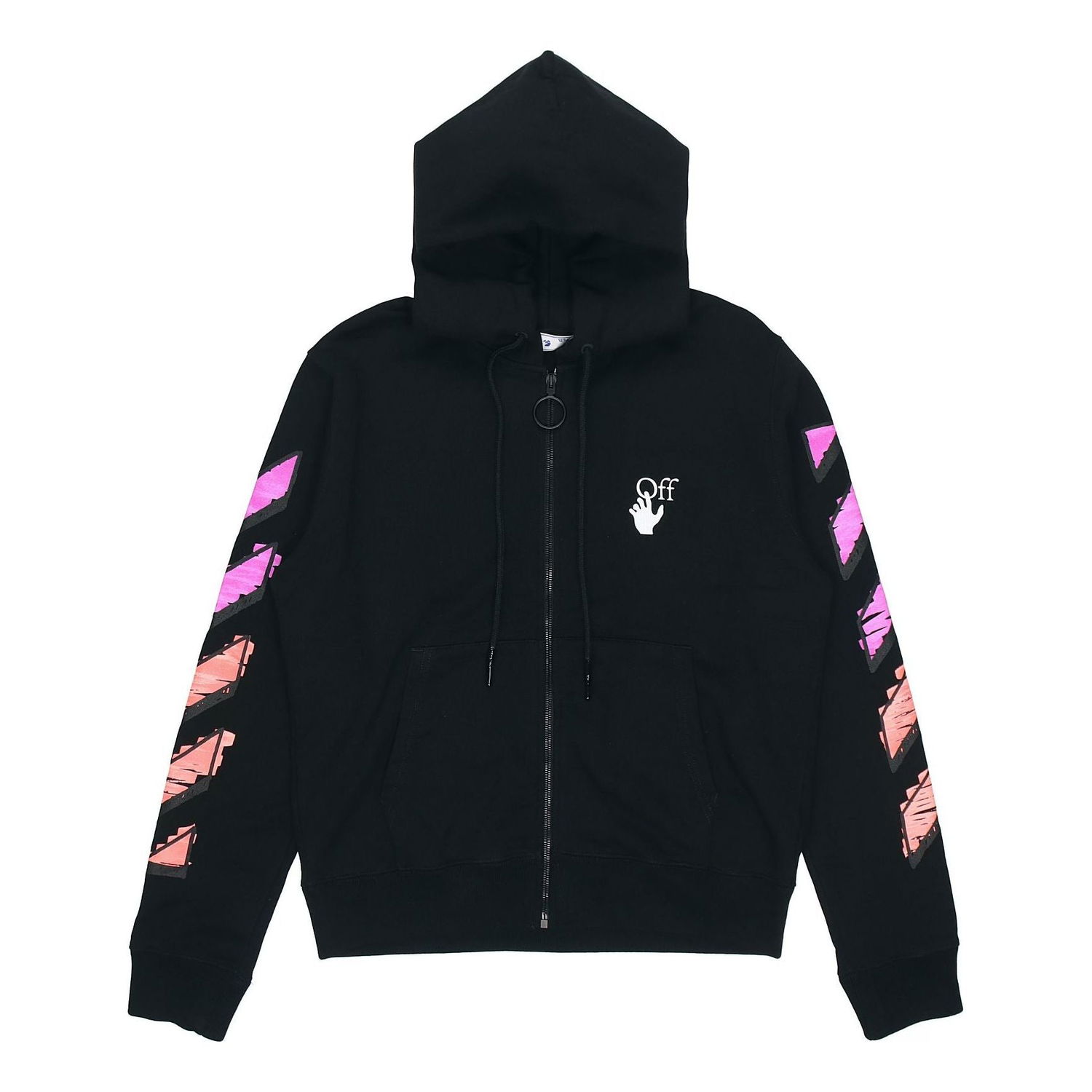 Mikina Off-White Gradient Zipper Hoodie Čierna | OMBE001R21FLE0021032, 0