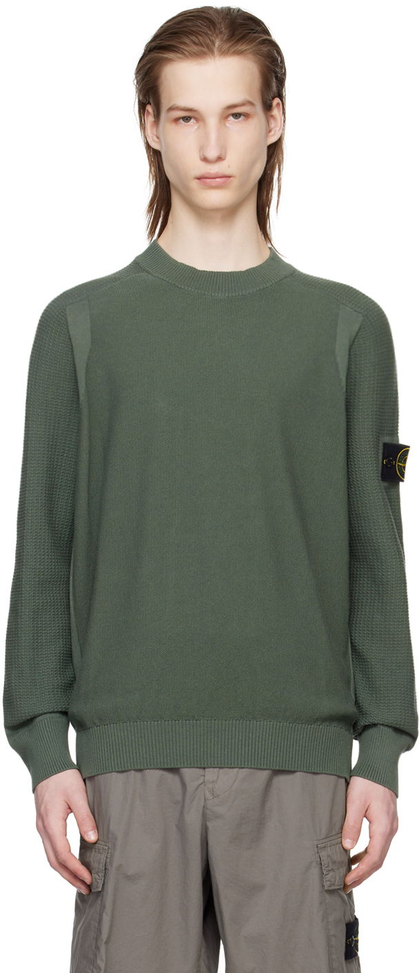 Sveter Stone Island Patch Sweater Zelené | 8015536B4, 0
