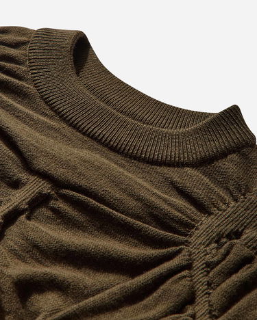 Sveter ROA Pinched Wool Knit Top Zelené | RBWW063YA24 GRN0012, 3