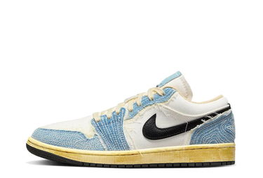 Tenisky a topánky Jordan Air Jordan 1 Low SE "Sashiko Denim" Tyrkysová | FN7670-493, 1