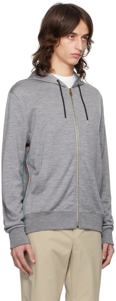 Mikina Paul Smith Paul Smith Signature Stripe Zip Hoodie Šedá | M1R-300S-H00035-72, 1