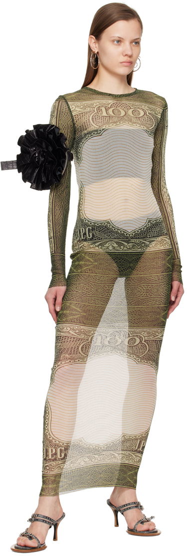 Šaty Jean Paul Gaultier Jean Paul Gaultier 'The Cartouche' Maxi Dress Zelené | 24/25-F-RO086-T515-400300156, 3