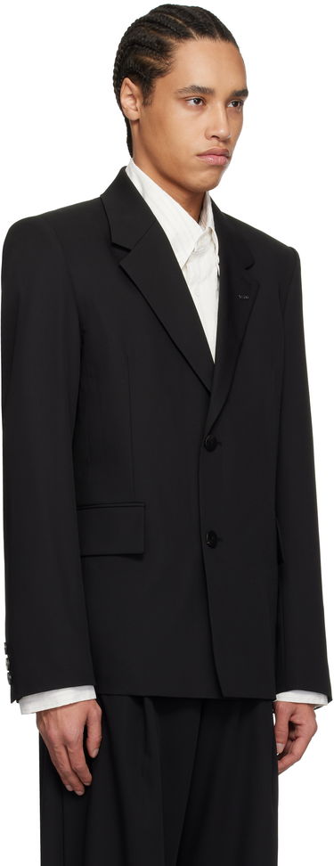 Bunda WOOYOUNGMI Wooyoungmi Single-Breasted Wool Blazer Čierna | W251CJ01, 4