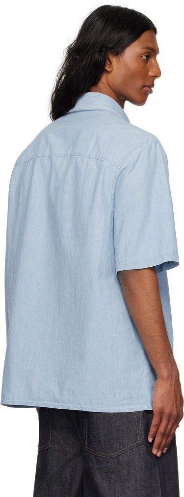 Košeľa MAISON KITSUNÉ Maison Kitsuné Relaxed Short Sleeve Shirt Modrá | OM00424WC5006, 2