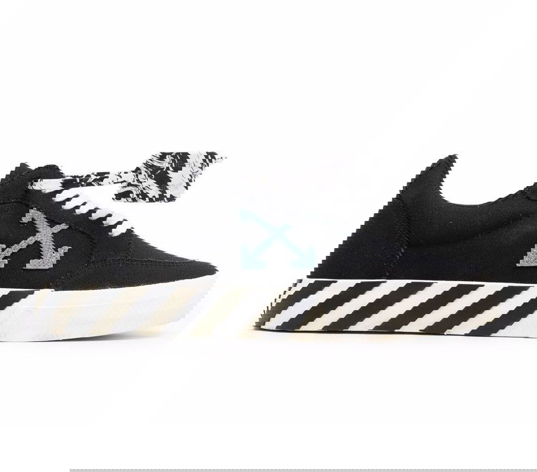 Tenisky a topánky Off-White Low Vulcanized Eco Canvas Čierna | OMIA085F21FAB0011045, 0
