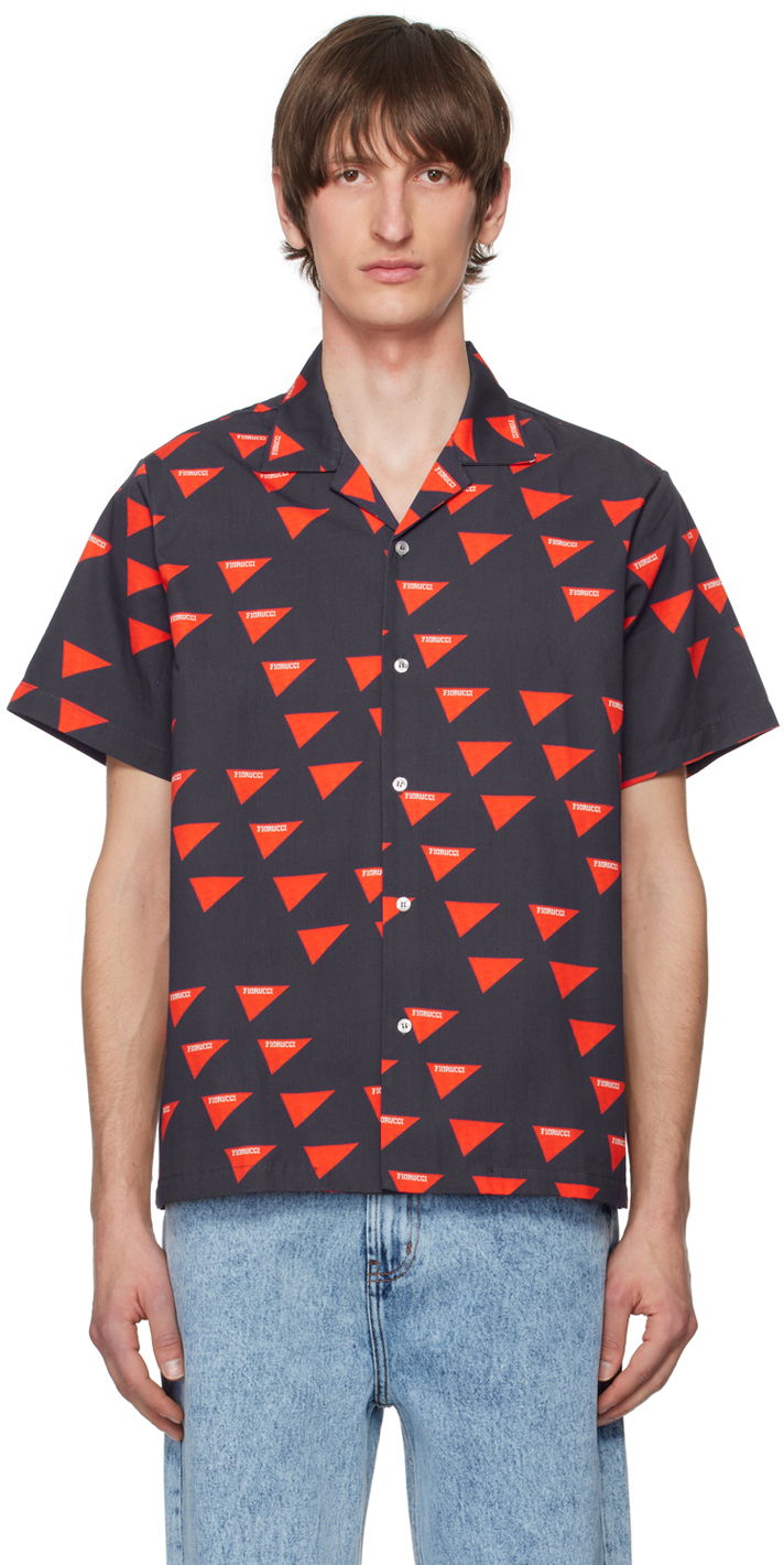 Košeľa Fiorucci Allover Logo Print Shirt Čierna | M20VFLB1CBL, 0