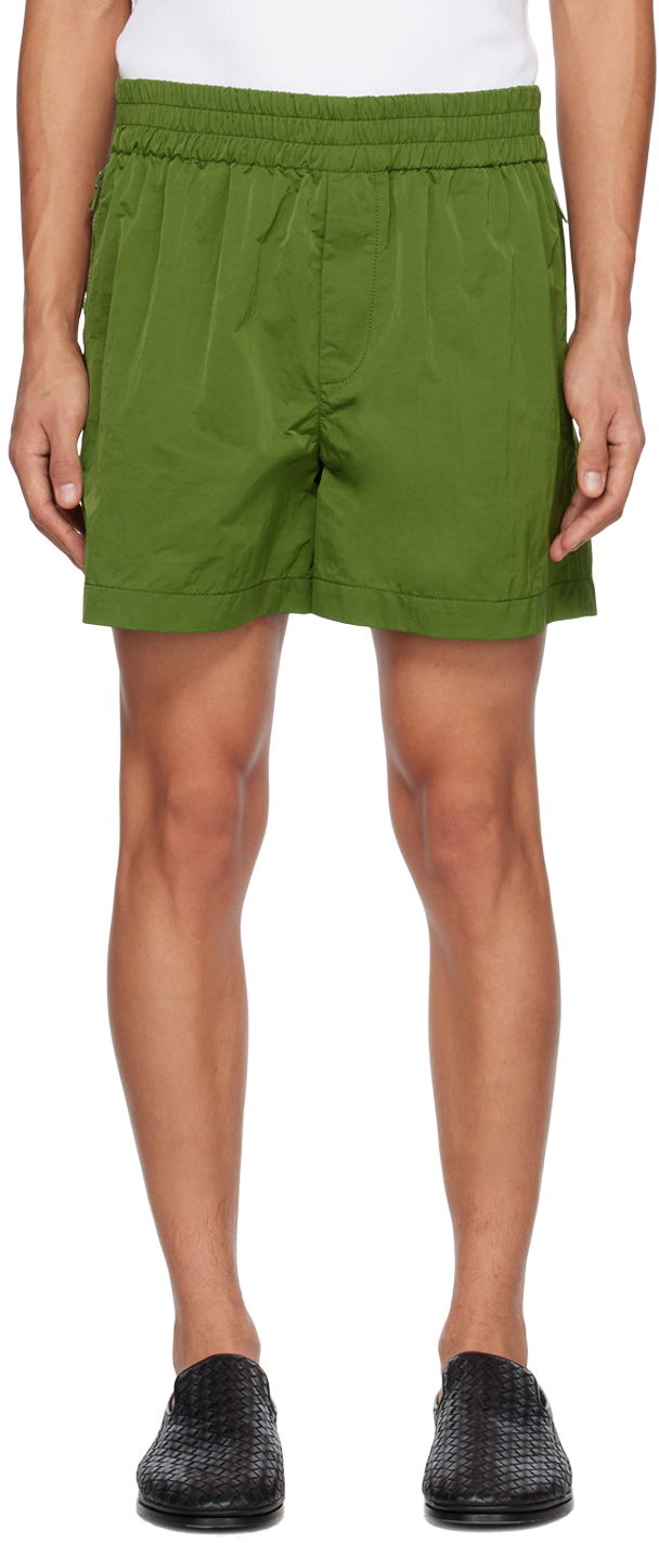 Šortky Bottega Veneta Crinkled Shorts Zelené | 725806 VF4K0, 0