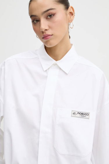 Košeľa Fiorucci Fiorucci Relaxed Fit Shirt with Classic Collar Biela | U01FMTLO230CO02WH01, 3