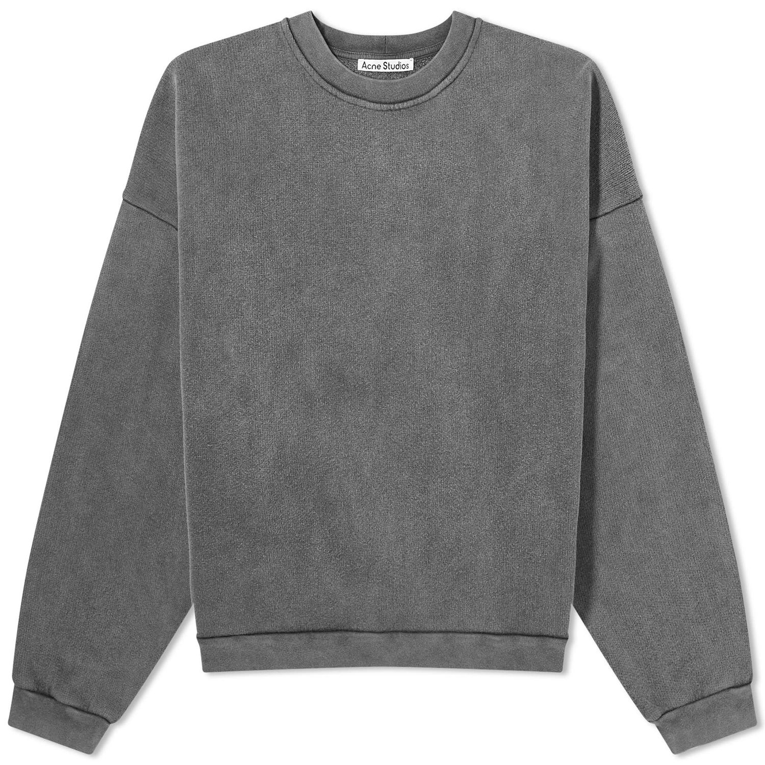 Mikina Acne Studios Fester Vintage Crew Sweat "Faded Black" Šedá | CI0137-BM0, 0