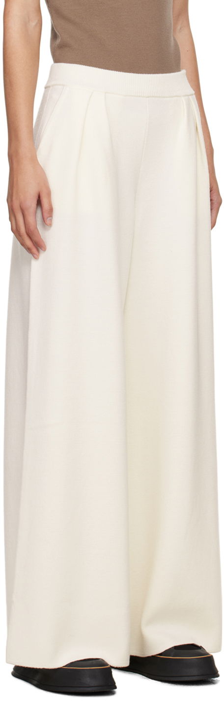 Nohavice Max Mara Max Mara Nocera Wide-Leg Trousers Biela | 2411331011600, 1