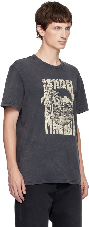 Tričko ISABEL MARANT Isabel Marant Honore Graphic Print T-Shirt Béžová | 25ATS0052HB-C3N09H, 4