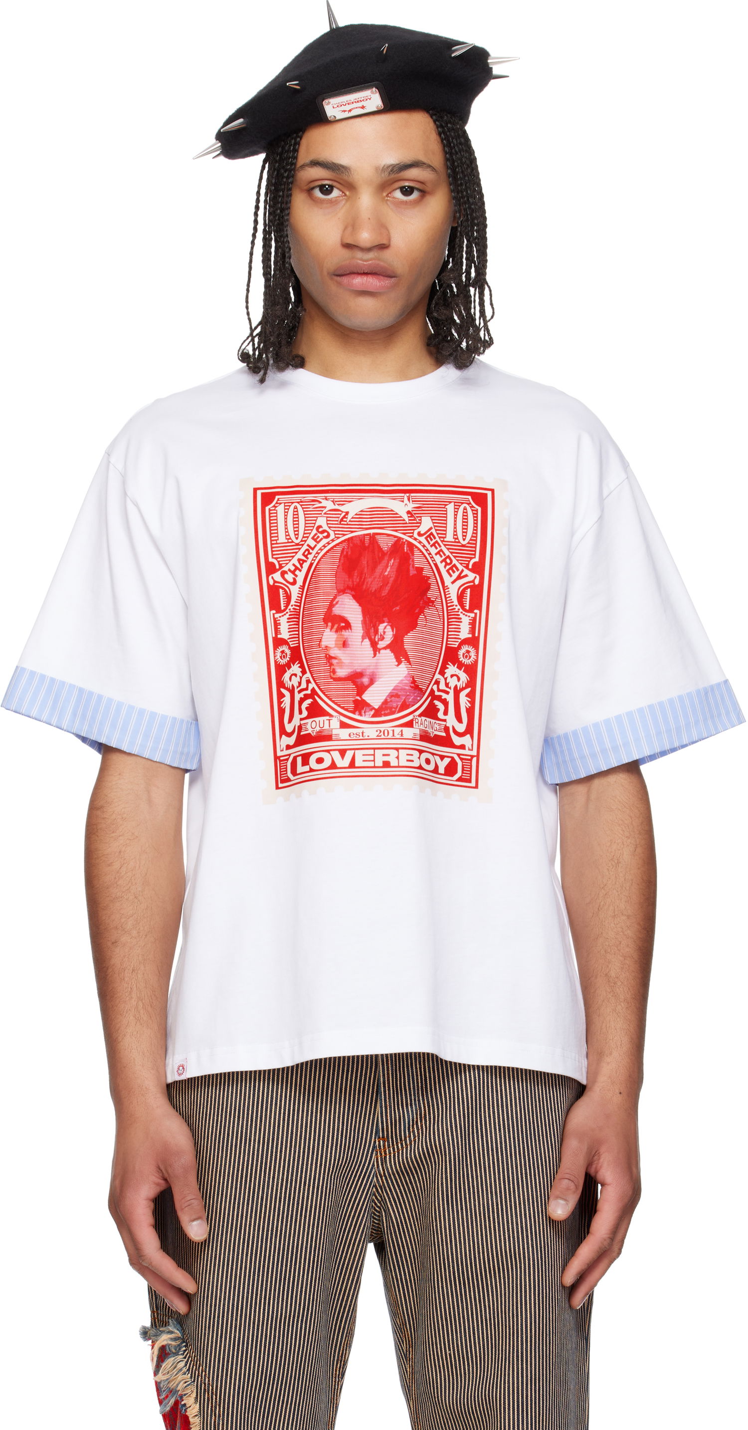 Tričko Charles Jeffrey Loverboy Charles Jeffrey LOVERBOY Turn Up T-Shirt Biela | 54101402, 0