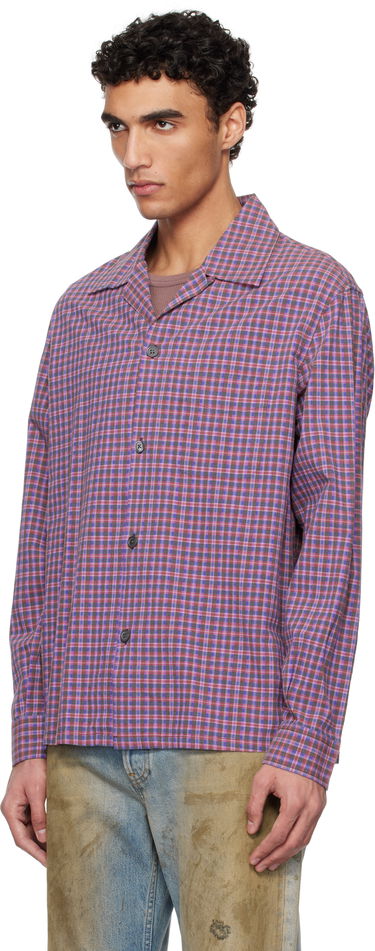 Košeľa OUR LEGACY Our Legacy Heusen Plaid Shirt Fialová | M2252HV, 3