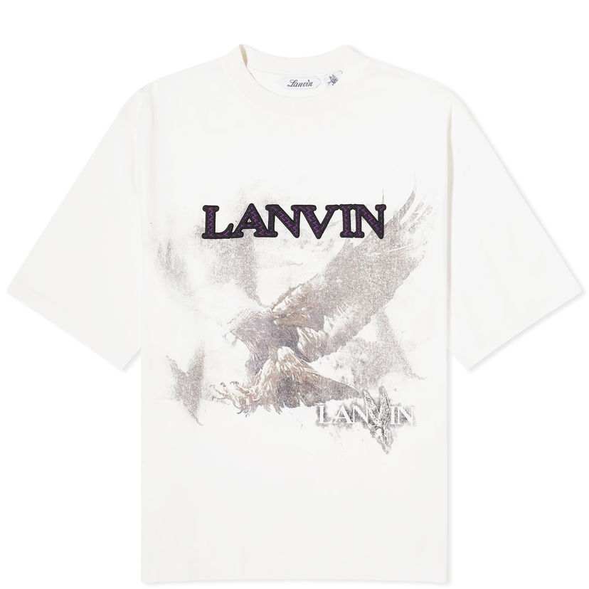 Tričko LANVIN Future Eagle Print T-Shirt Biela | RU-TS0026-J123-P24-0741