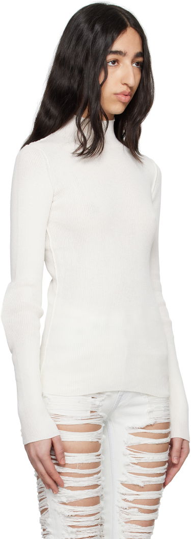 Sveter Maison Margiela MM6 Maison Margiela Elbow Patch Ribbed Turtleneck Top Čierna | S62HA0094 M13126, 4