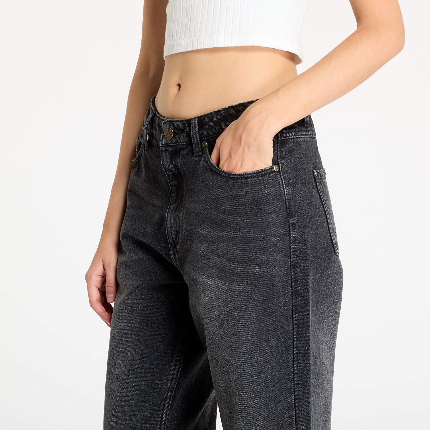 Nohavice Karl Kani OG Five Pocket Straight Leg Denim Vintage Čierna | 61000015, 1