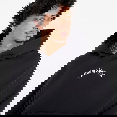 Mikina Palm Angels Palm Angels Back Curved Logo Loose Hoody Čierna | PMBB17EF25FLE0041003, 1