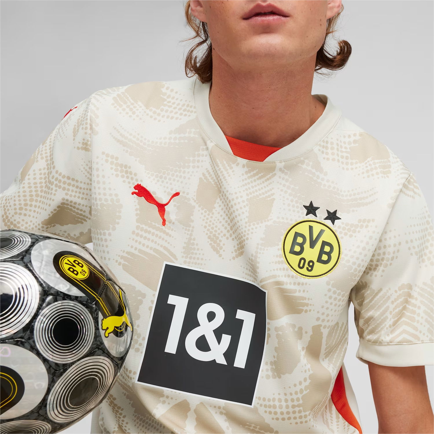 Dres Puma Borussia Dortmund 2024/25 Goalkeeper Short Sleeve Jersey Béžová | 774971-38, 1