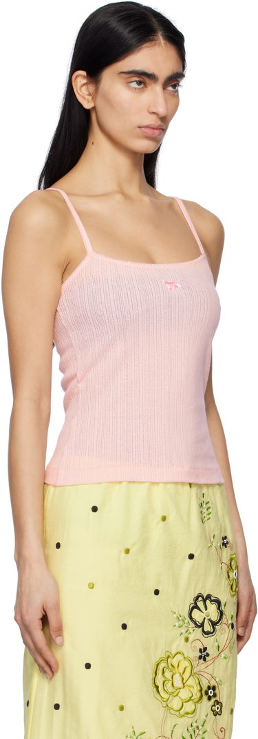 Tielko MAISON KITSUNÉ Maison Kitsuné Baby Fox Patch Ribbed Camisole Fialová | OW00608KA0027, 4
