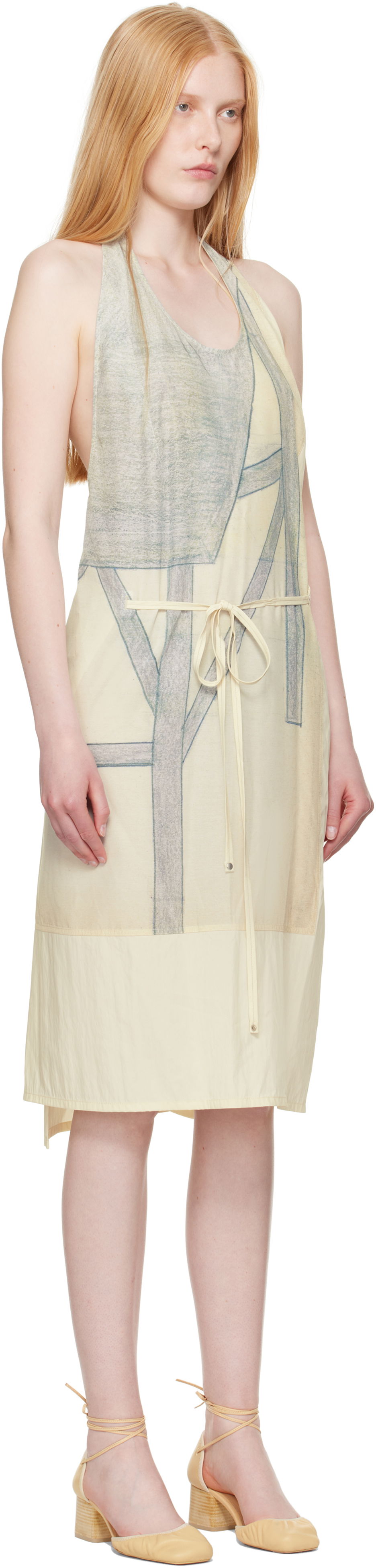 Šaty LEMAIRE Lemaire Philippe Weisbecker Apron Midi Dress Žltá | DR1103 LF1414, 1