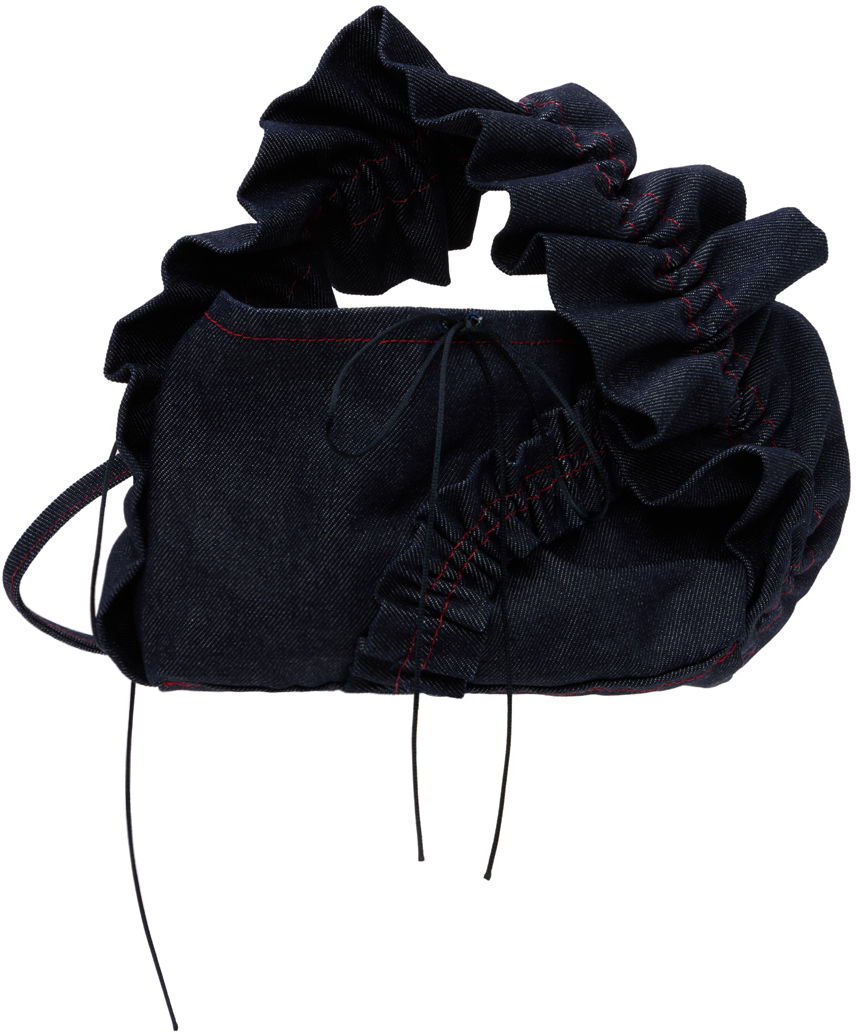 Kabelka Cecilie Bahnsen Denim Ruffle Handle Bag Čierna | 1.24BAG45012 UMI BAG, 0