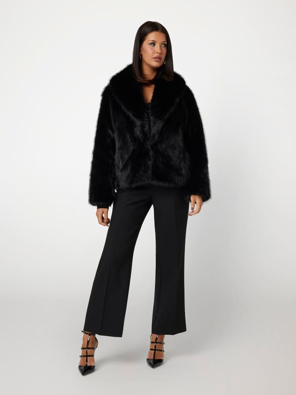 Faux Fur Cropped Jacket