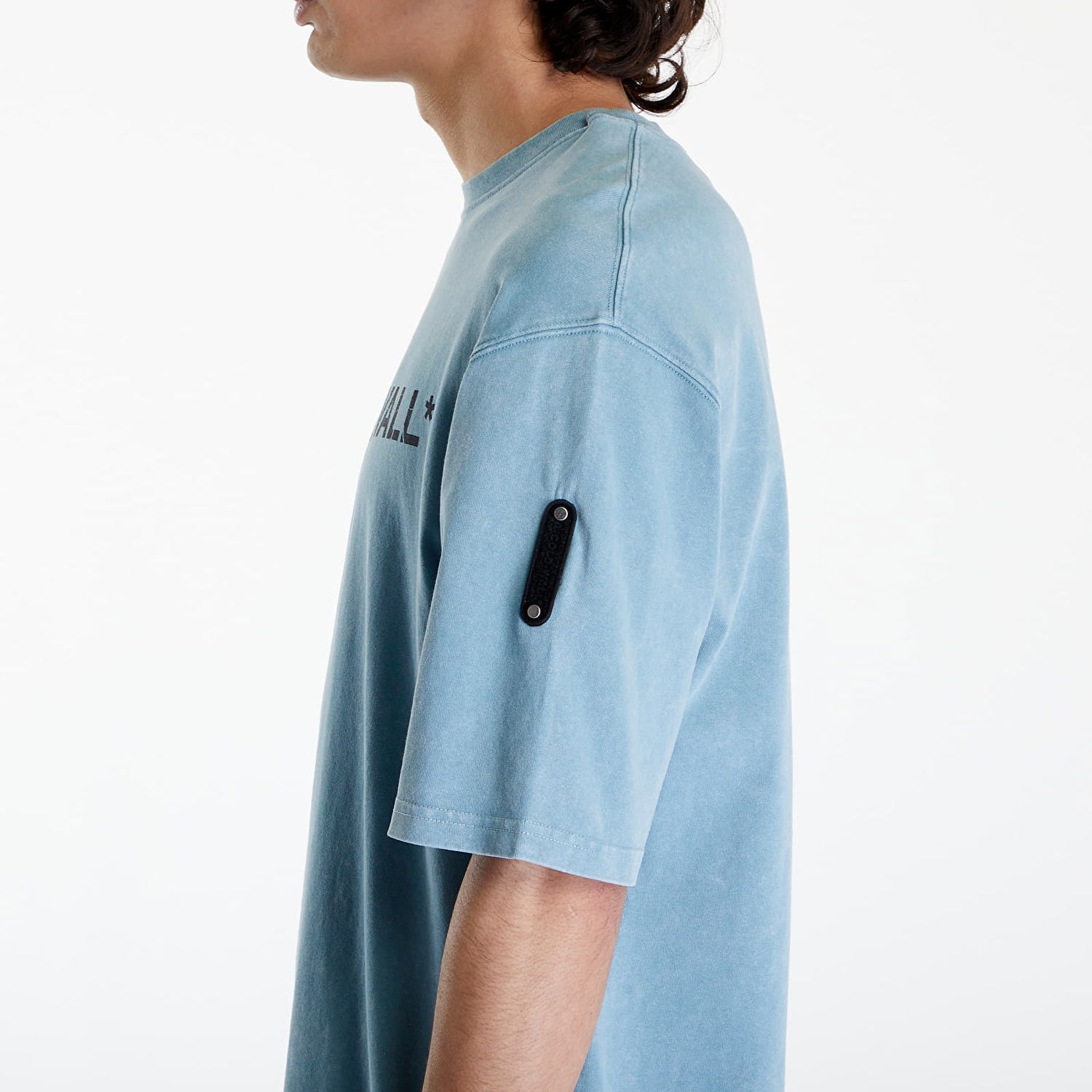 Tričko A-COLD-WALL* Overdye Logo T-Shirt Modrá | ACWMTS186 Faded Teal, 1