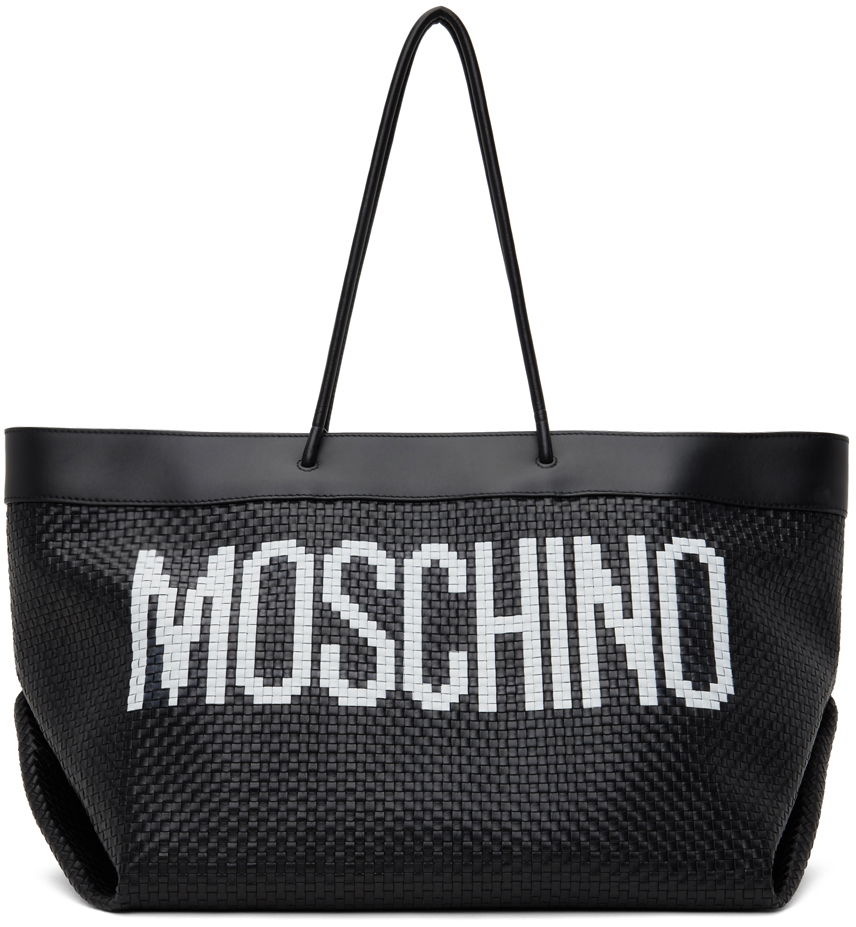 Tote bag Moschino Calfskin Braided Tote Bag Čierna | 7519 8024 A2555, 0