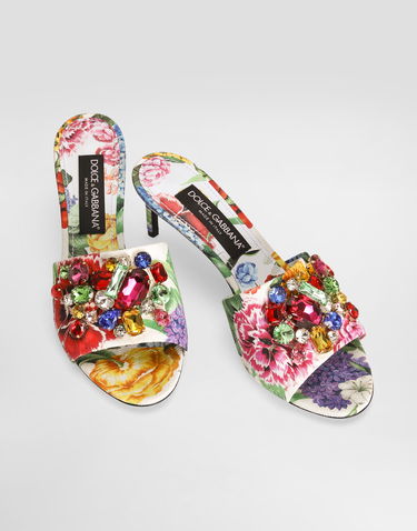 Doplnky Dolce & Gabbana Dolce & Gabbana Brocade Mules with Jewel Embellishments Rôznofarebný | CR1744A6L95HA5KU, 3